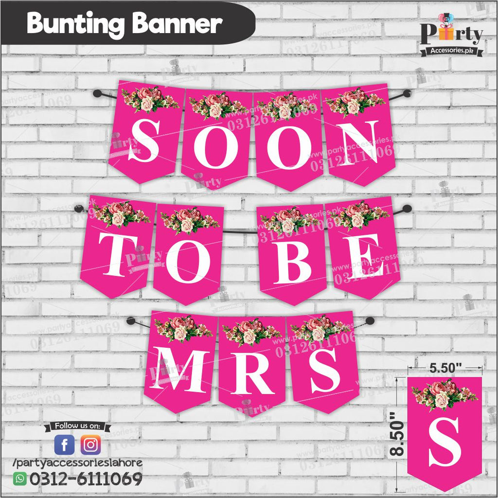 SOON TO BE MRS bunting banner for bridal shower decoration