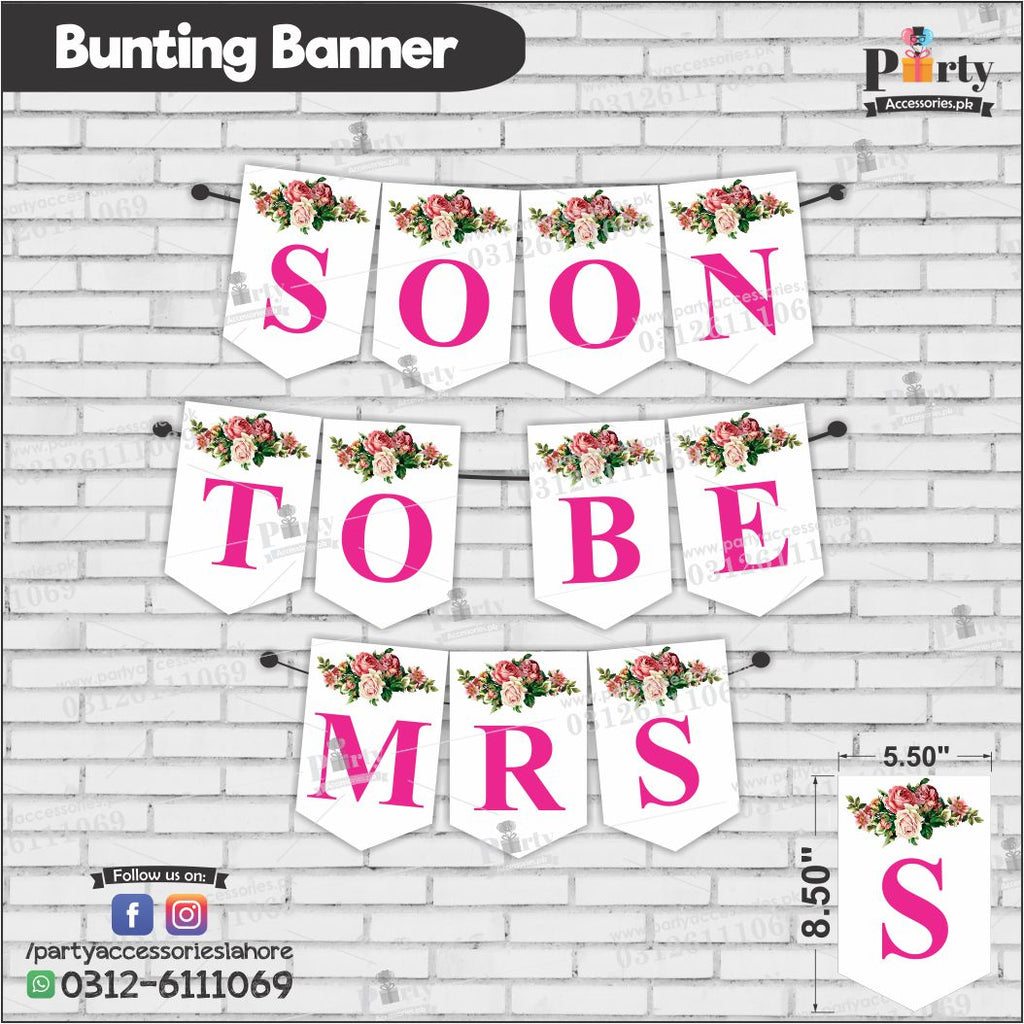 SOON TO BE MRS bunting banner for bridal shower decoration