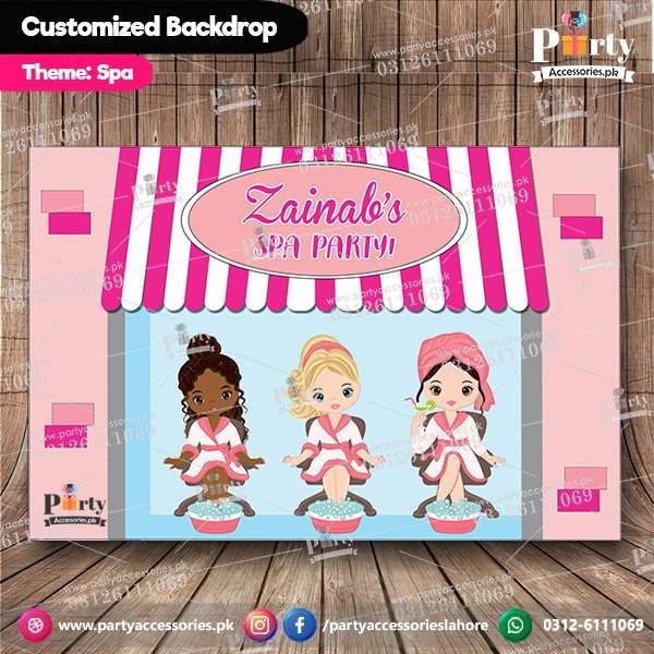Customized Spa Theme Birthday Backdrop