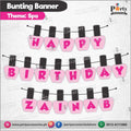 Customized Spa theme Birthday bunting Banner cutouts