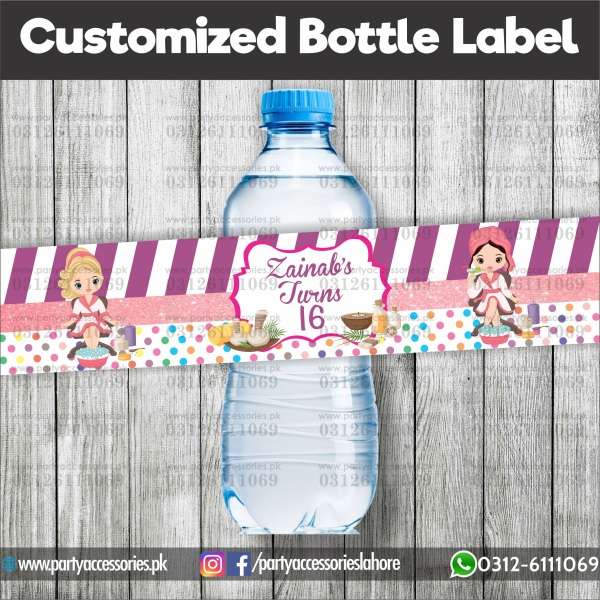 Spa theme Customized Bottle Label wraps
