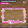 Customized Photo Booth / selfie frame for Spa theme party