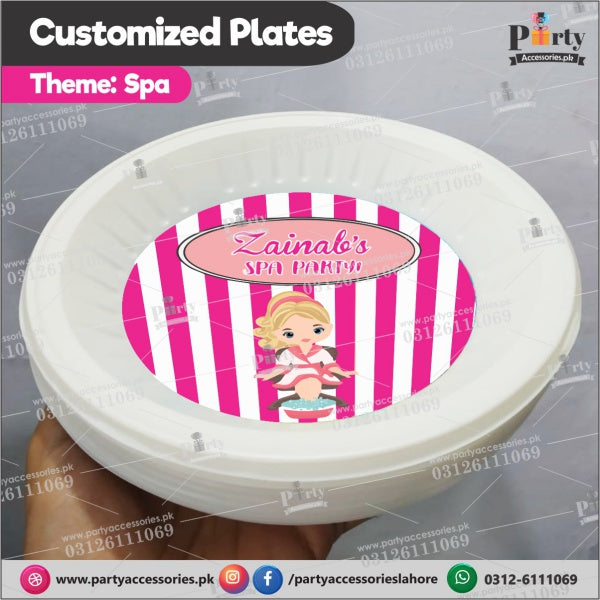 Customized disposable Paper Plates for Spa theme party
