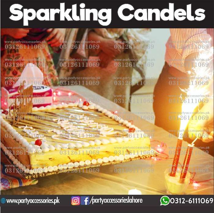 Sparking candles for birthday cake 