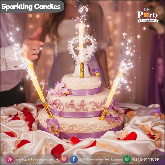 firework cake candle