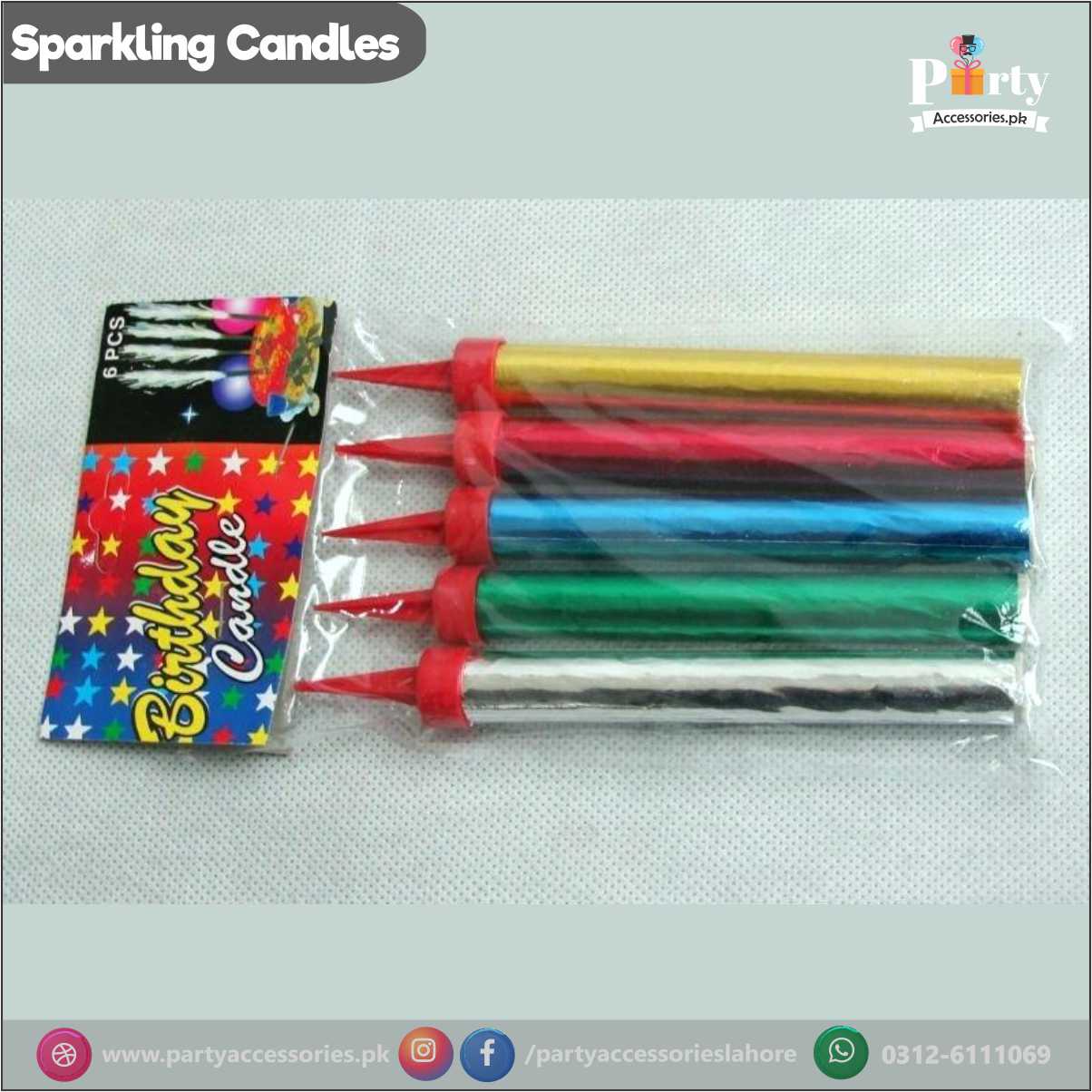 Sparkling candles for cake decoration