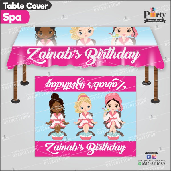 Customized Spa Theme Birthday table top sheet