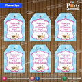 Customized Gift / Thank you tags in Spa theme