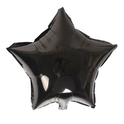 black foil balloon in avengers theme 
