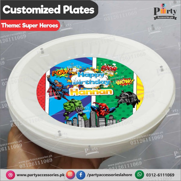 Customized disposable Paper Plates for Super hero avengers theme party 