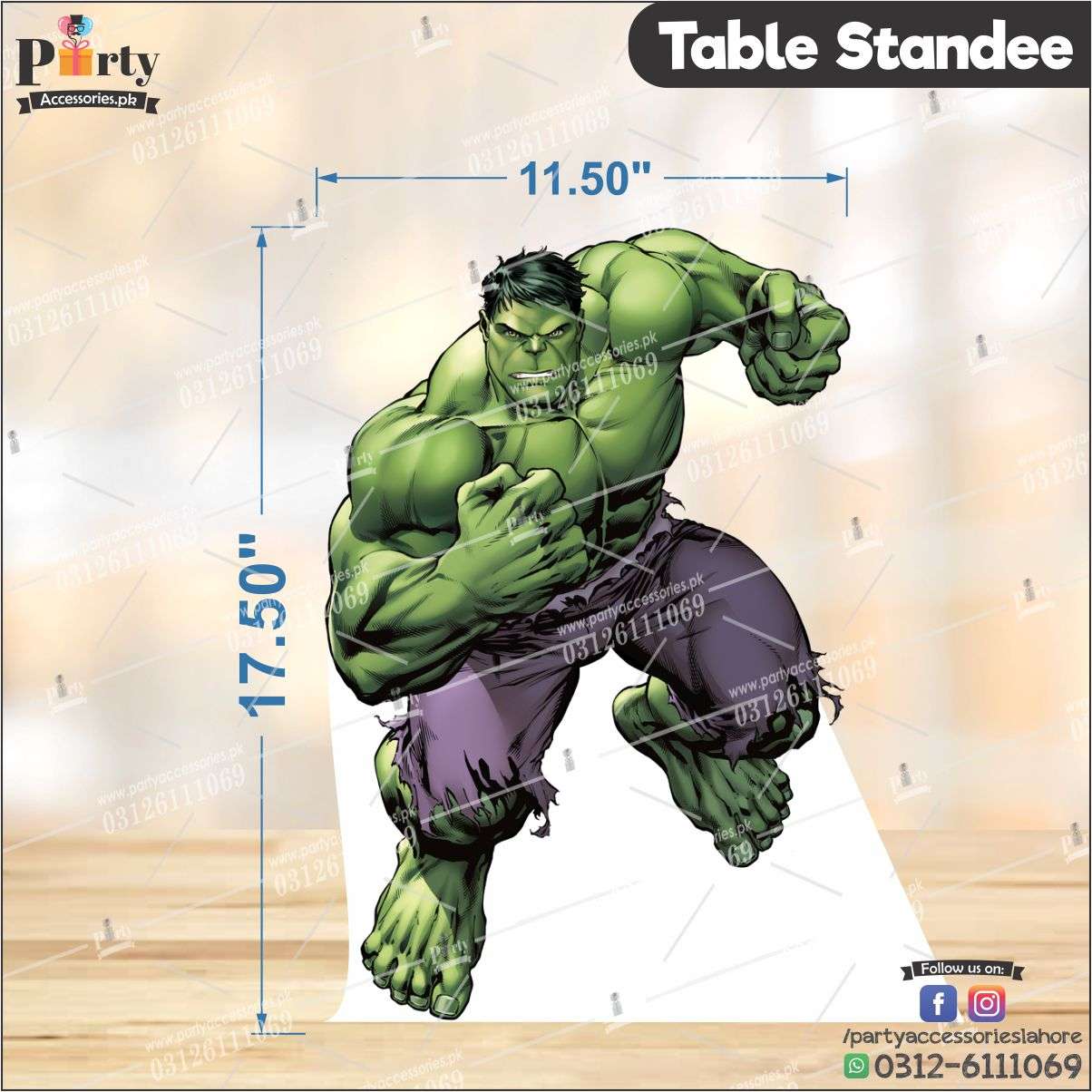 Superheros theme Table standing character cutouts