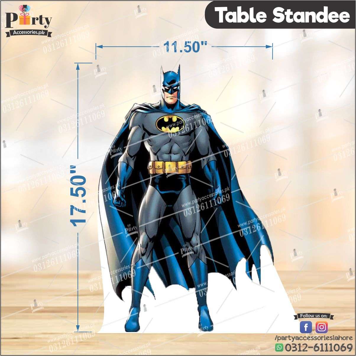Superheros theme Table standing  cutouts