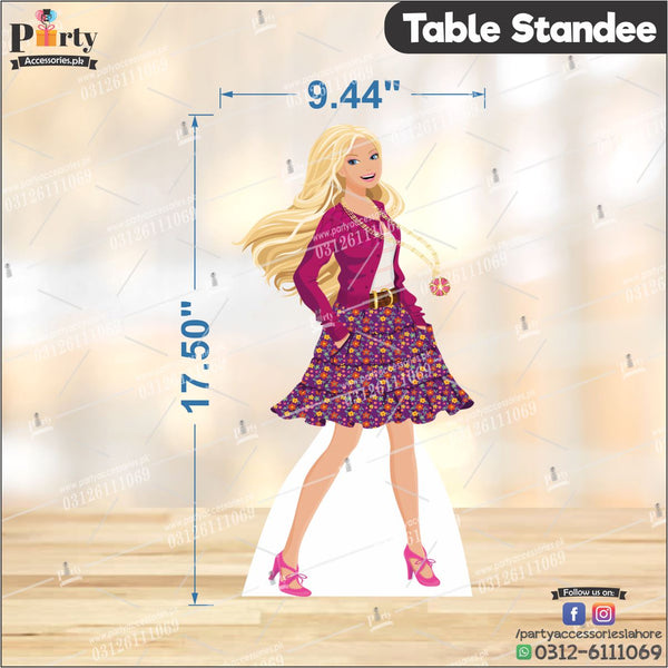 Customized Barbie theme Table standing character cutouts