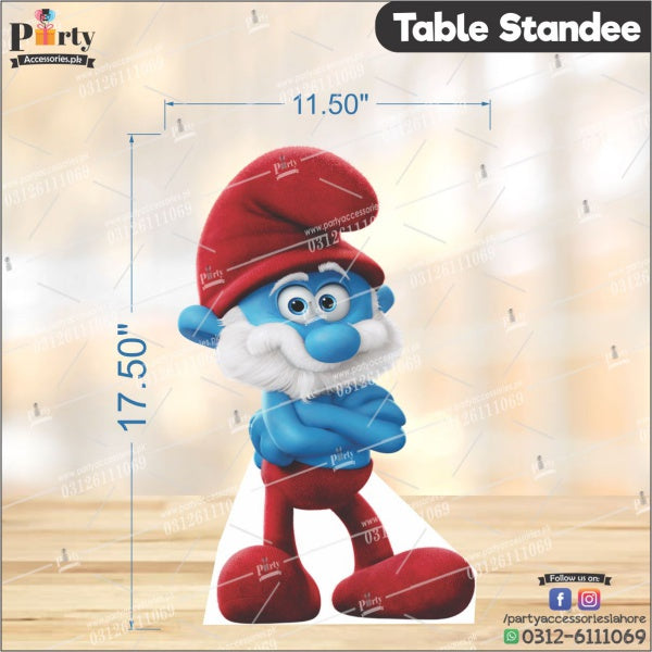 The Smurfs theme Table standing character cutouts