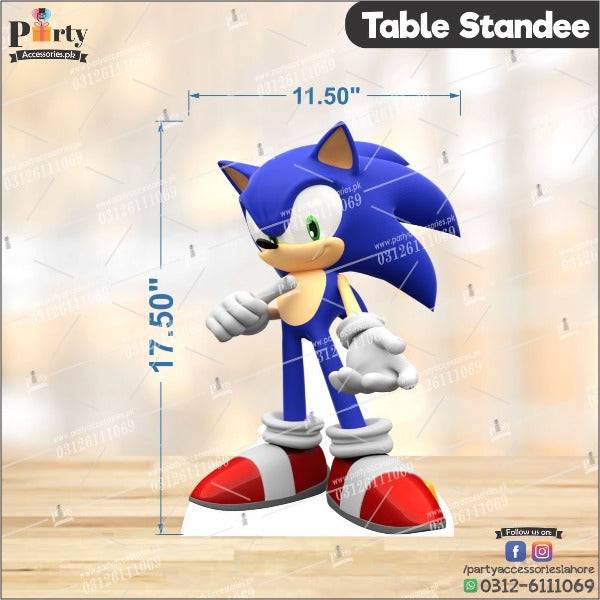 Customized Sonic theme Table standing character cutouts