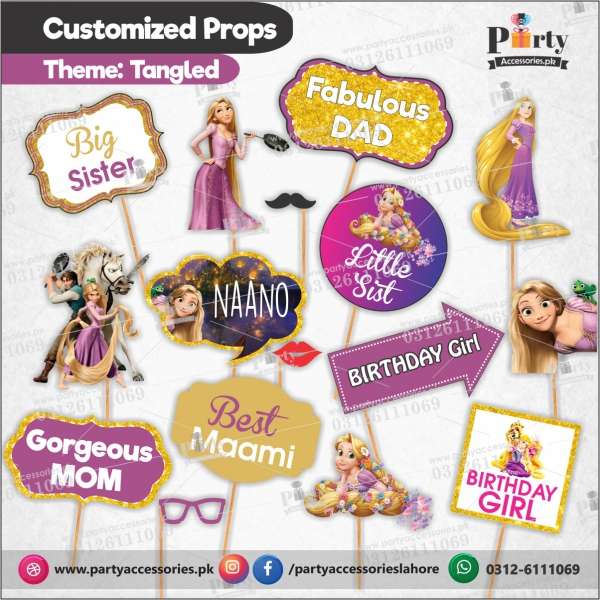 Customized props set for Tangled Rapunzel theme birthday party