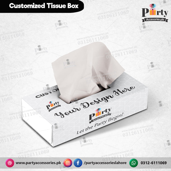 Customized Printed Tissue Box Cover in your desired theme