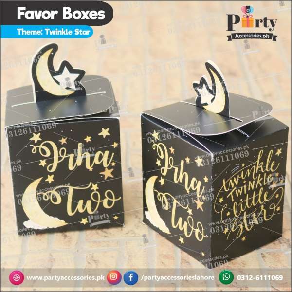 Customized Twinkle Twinkle for Boys theme Favor / Goody Boxes