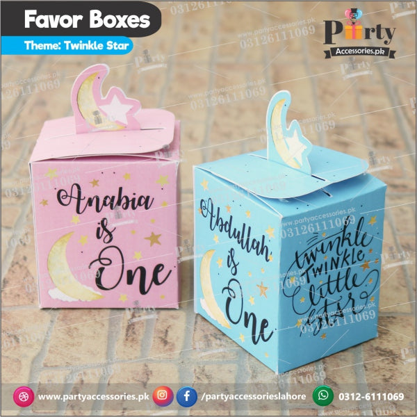 Customized Twinkle Twinkle for Boys theme Favor / Goody Boxes