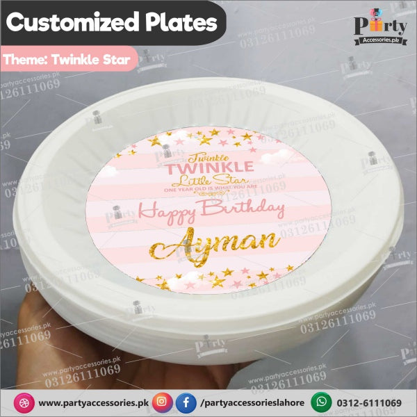 Customized disposable Paper Plates for Twinkle Twinkle for Girls theme party
