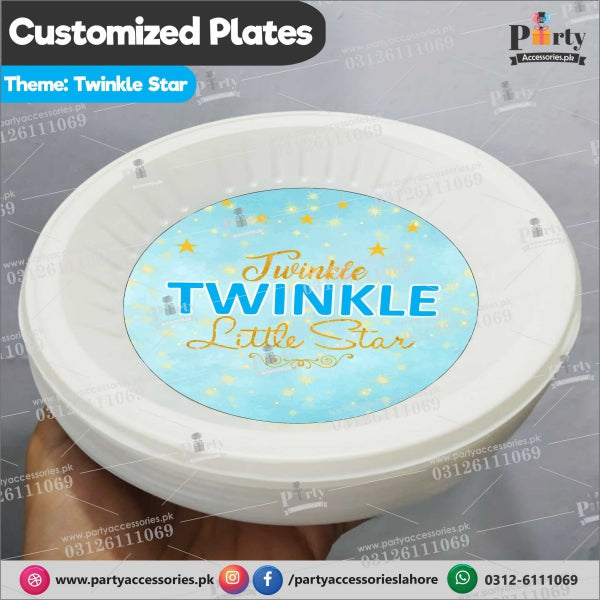 Customized disposable Paper Plates for Twinkle Twinkle for Boys theme party