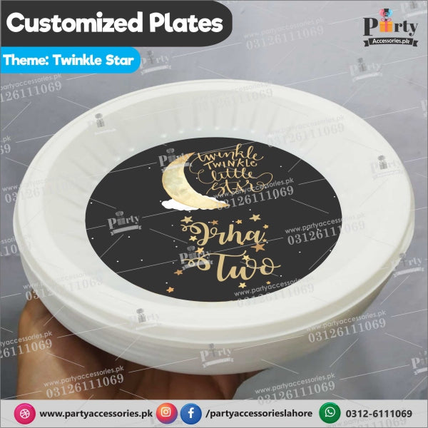 Customized disposable Paper Plates for Twinkle Twinkle for Boys theme party
