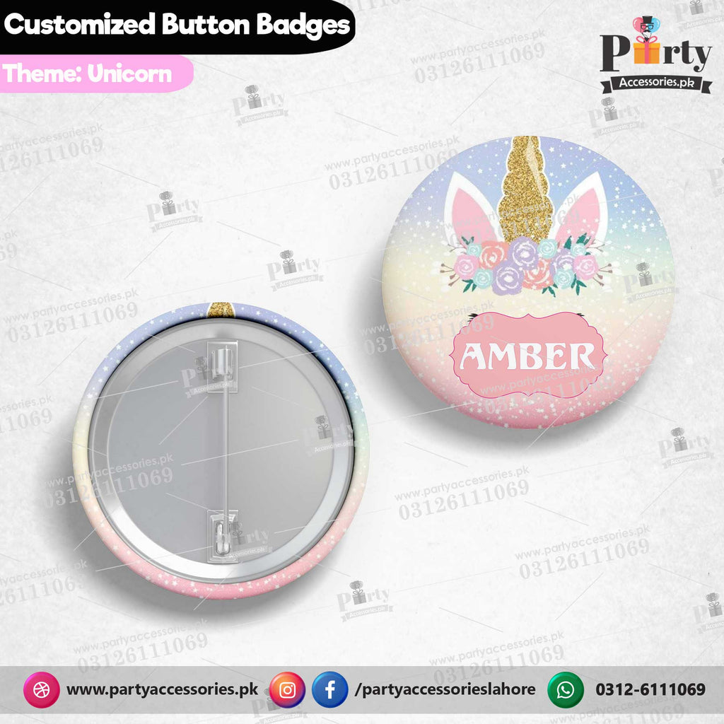 Unicorn theme Customized button badge